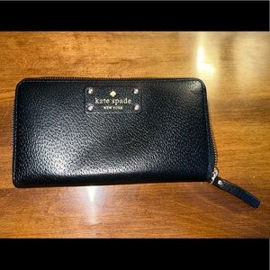 Kate Spade black leather wallet